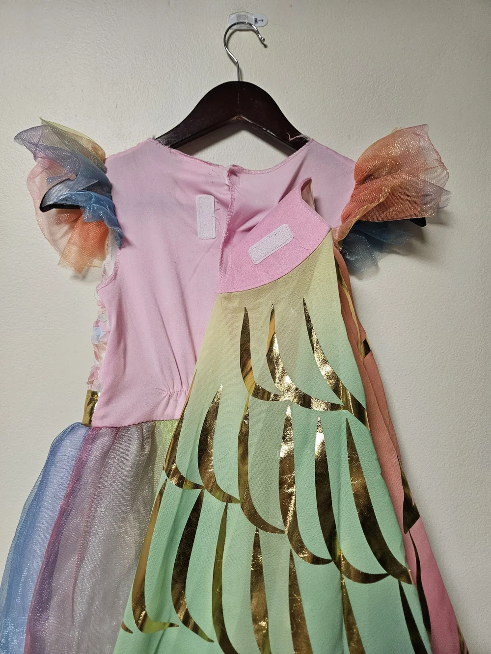 Rainbow Butterfly Princess Floral Tulle Costume Girls Dress Halloween Play